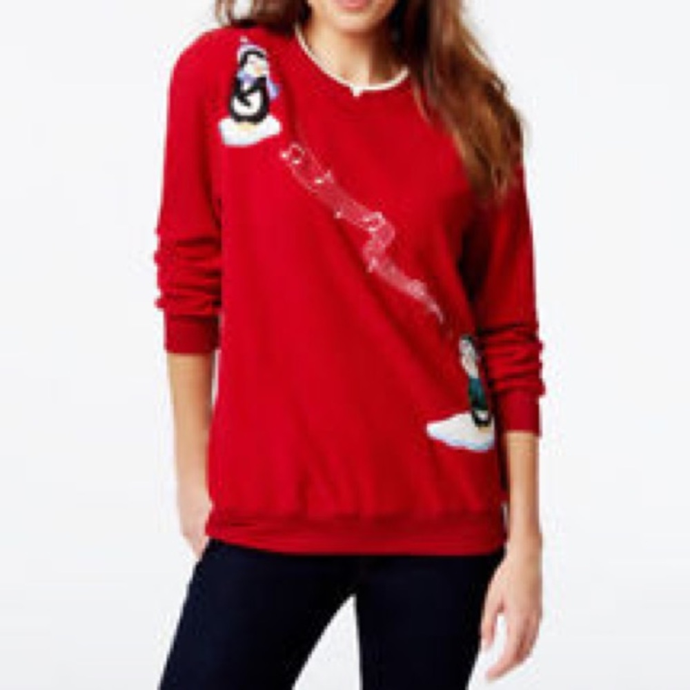 SUPER SOFT FUN PENGUIN MUSIC FLEECE TOP 3X